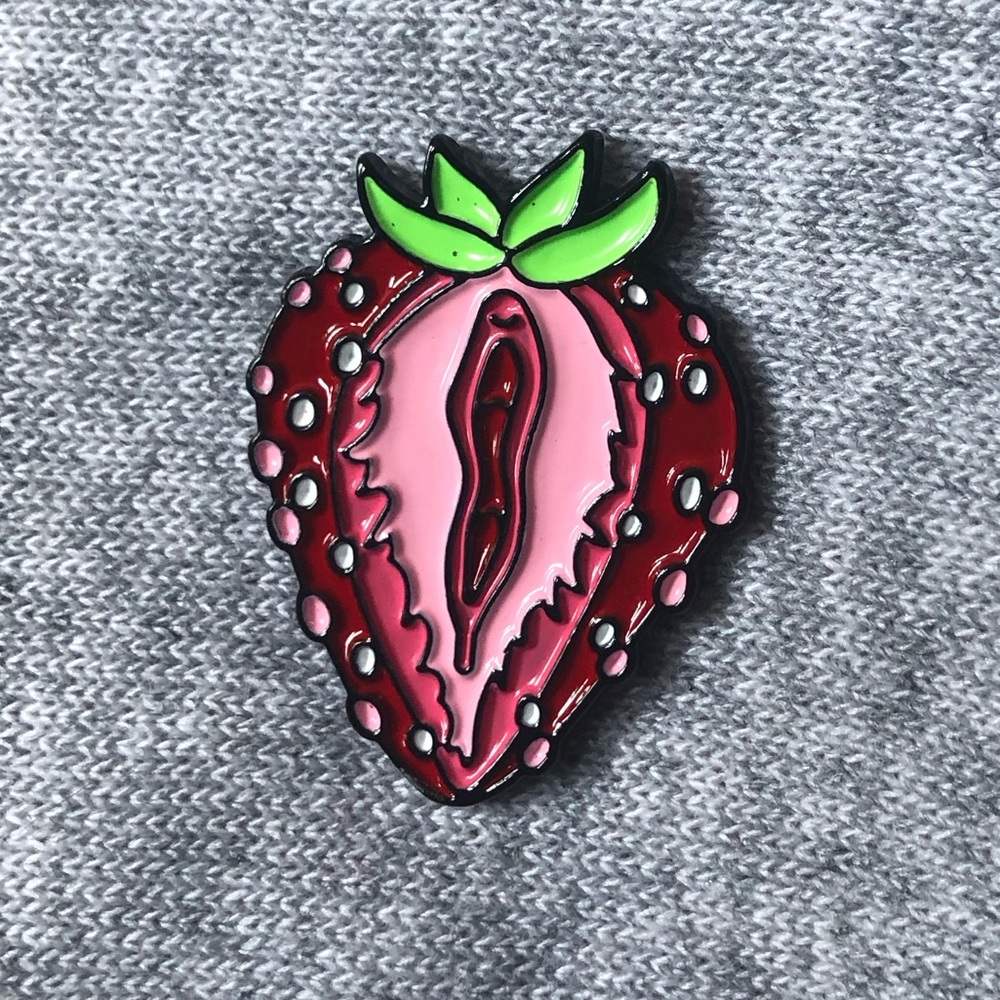 Cute Strawberry Enamel Pin